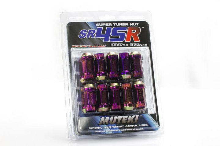 Wheel Mate Muteki HR38 Open End Lug Nuts 12x1.50 Black Chrome / Yellow Ring - Attacking the Clock Racing