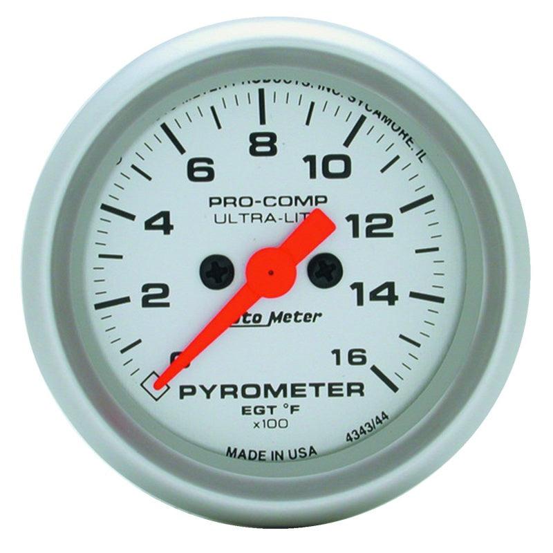 Autometer Ultra-Lite 52mm 0-1600 Deg F Electronic EGT Kit - Attacking the Clock Racing