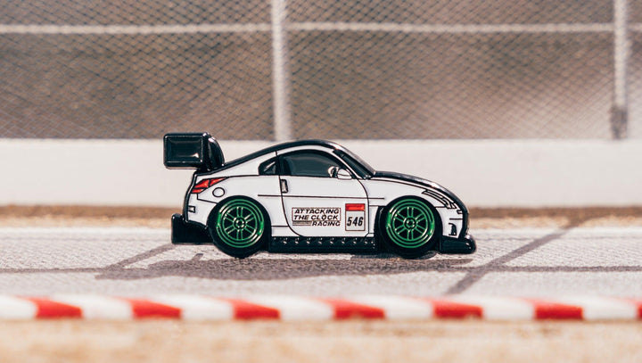 LEEN Customs x ATC Racing 350Z Shop Build Edition Enamel Pin - Attacking the Clock Racing