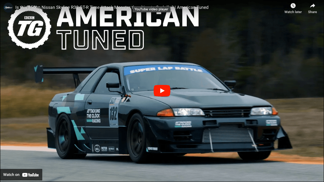 American Tuned ft. Rob Dahm | Top Gear // Is this 850hp Nissan Skyline R32 GT-R Time Attack Monster the ultimate Godzilla? - Attacking the Clock Racing