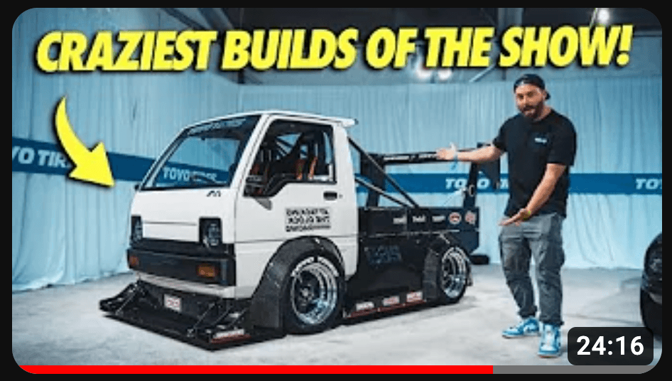 Drift Games // A kei truck RACE CAR? | Our BEST builds from SEMA 2023 - Attacking the Clock Racing