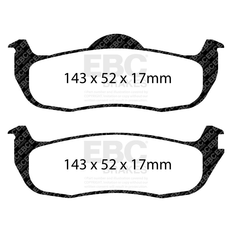 EBC 04-05 Infiniti QX56 5.6 Greenstuff Rear Brake Pads