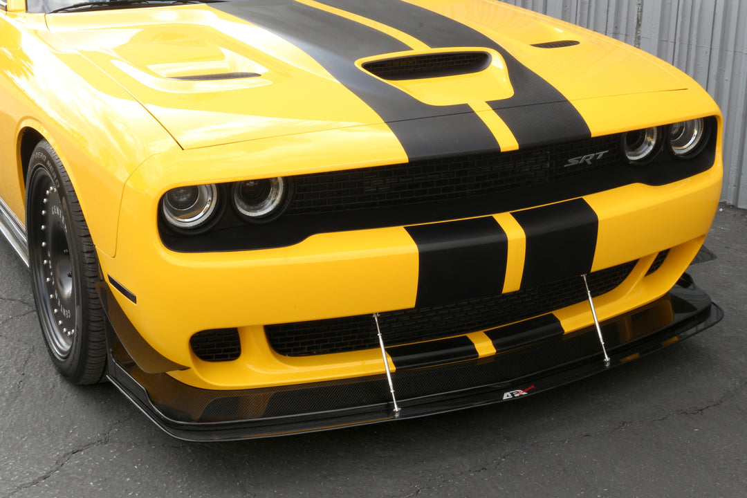 Dodge Challenger Hellcat Carbon Fiber Front Wind Splitter 2015 - 2023 (APR Lip)