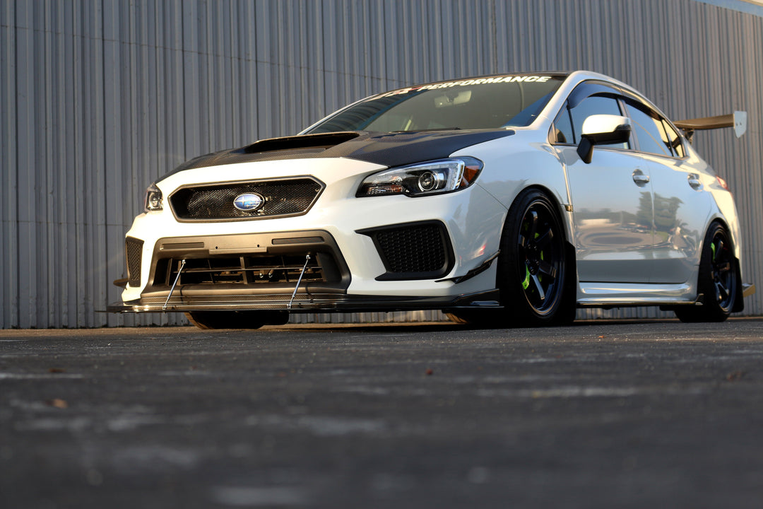 Subaru WRX/ STI Carbon Fiber Wind Splitter w/ Rods 2018-2021 (APR Performance Lip)