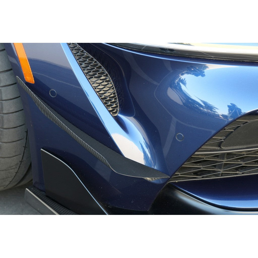 Toyota Supra A90/91 Carbon Fiber Front Bumper Canards 2020-2023