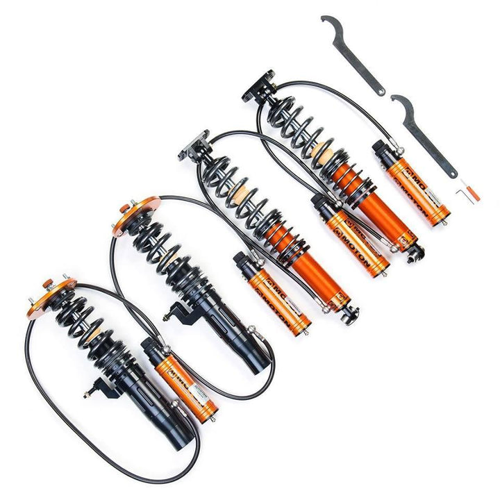 Moton 3-Way Motorsport Coilover True Coilover Style 2017+ Tesla Model 3 - Attacking the Clock Racing