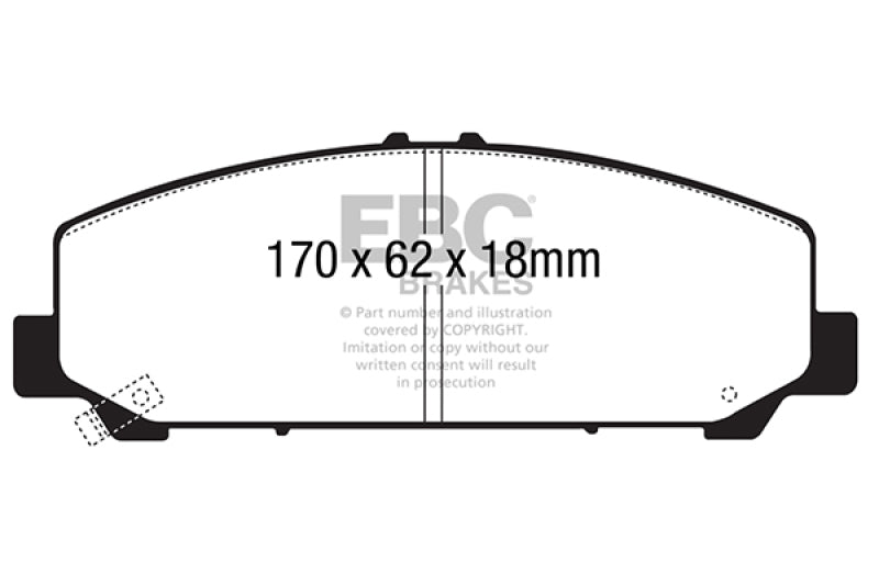EBC 06-07 Infiniti QX56 5.6 (Akebono) Greenstuff Front Brake Pads