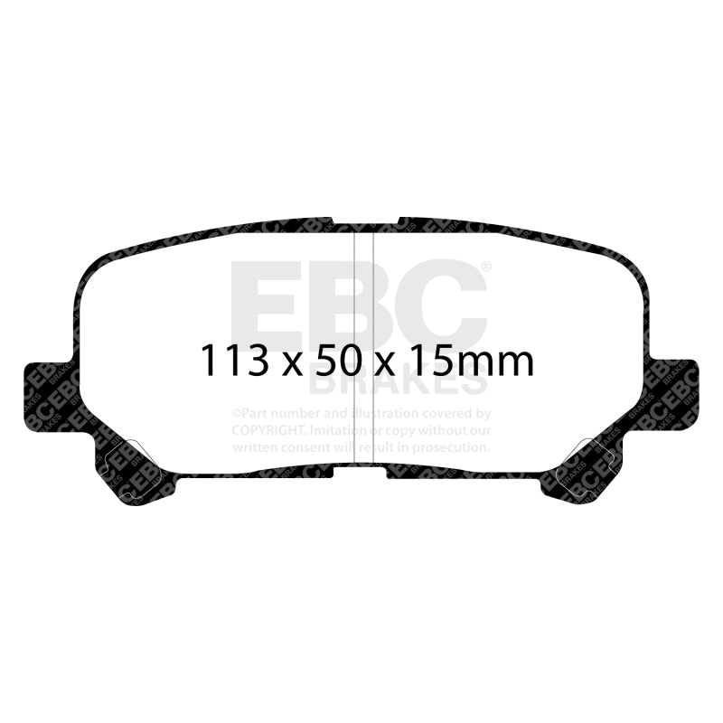 EBC 07-13 Acura MDX 3.7 Greenstuff Rear Brake Pads (For 12.6in. Rotors)