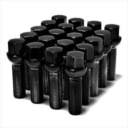 Wheel Mate Mevius Lug Bolt Set of 20 - Black 14x1.50 40mm Ball 14mm RAD - Attacking the Clock Racing