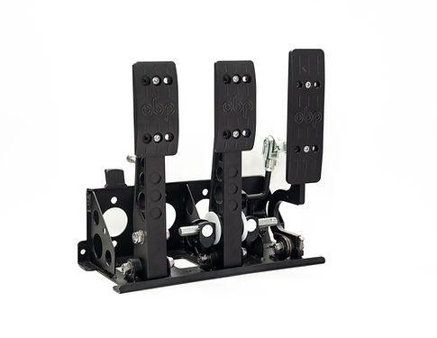 obp Motorsport Pro Race V2 Floor Mounted Bulkhead Fit 3 Pedal System - BLACK - Attacking the Clock Racing