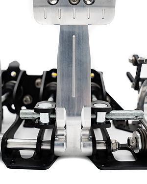 obp Motorsport Racing Series Pedal System - Silver / Floor Mount Bulkhead Fit 3 Pedal - Attacking the Clock Racing