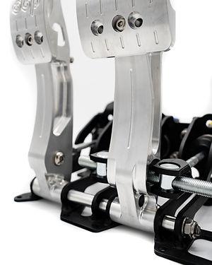 obp Motorsport Racing Series Pedal System - Silver / Floor Mount Bulkhead Fit 3 Pedal - Attacking the Clock Racing