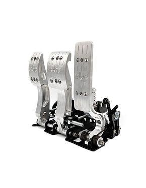 obp Motorsport Racing Series Pedal System - Silver / Floor Mount Bulkhead Fit 3 Pedal - Attacking the Clock Racing