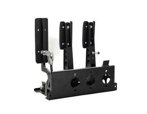 obp Motorsport Pro Race V2 Floor Mounted Bulkhead Fit 3 Pedal System - BLACK - Attacking the Clock Racing