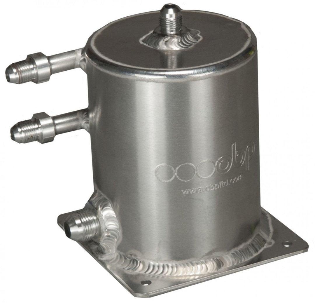 obp Motorsport 35oz (1 Litre) Base Mount Fuel Swirl Pot with AN Fittings - Attacking the Clock Racing