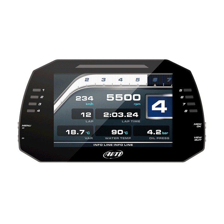 AiM Sports MXG 1.3 Large Color TFT Dash and Data Logger