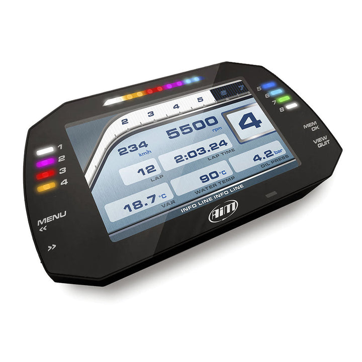 AiM Sports MXG 1.3 Large Color TFT Dash and Data Logger