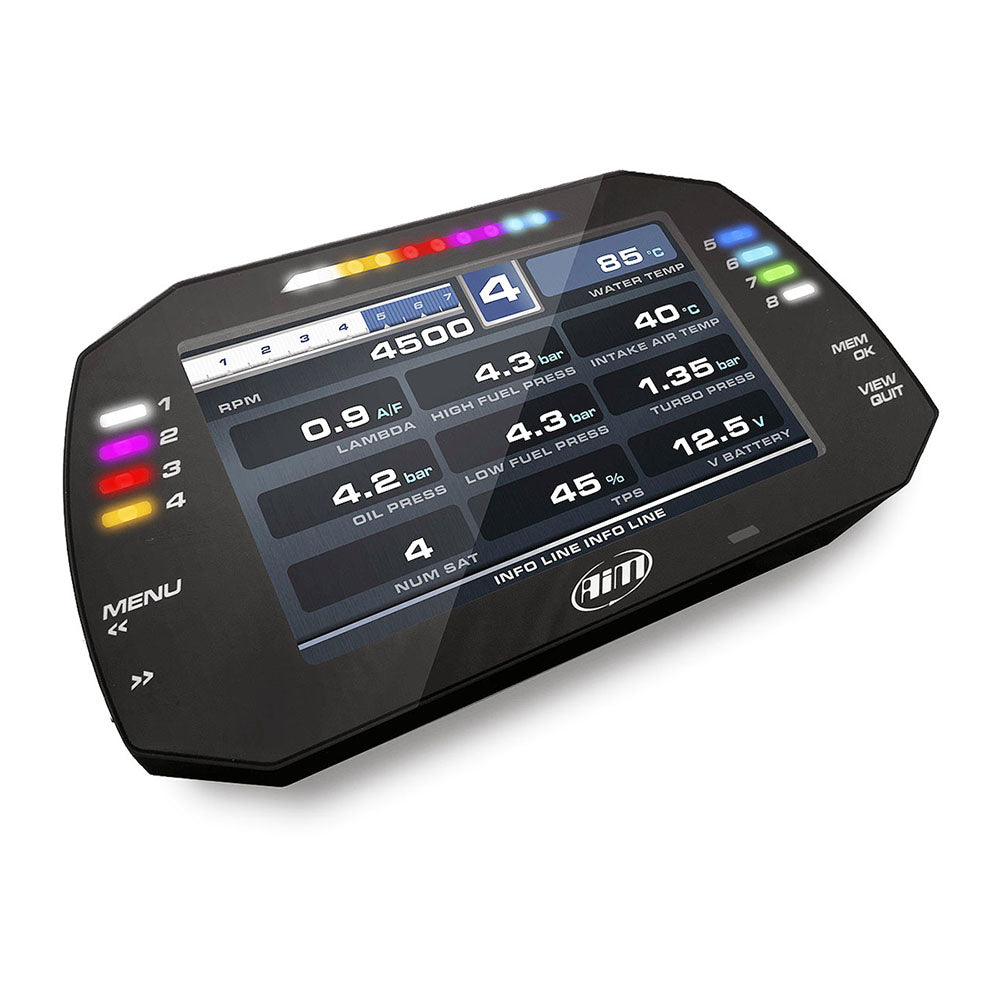 AiM Sports MXG 1.3 Large Color TFT Dash and Data Logger