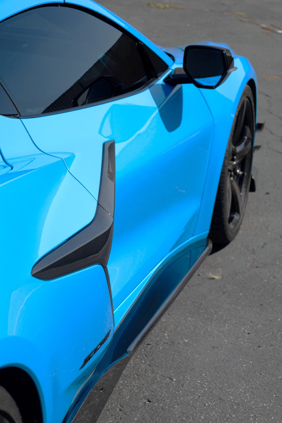 Chevrolet Corvette C8 Z06/ E Ray/ ZR1 Carbon Fiber Side Rocker Extensions/ Side Skirts
