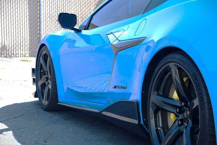 Chevrolet Corvette C8 Z06/ E Ray/ ZR1 Carbon Fiber Side Rocker Extensions/ Side Skirts