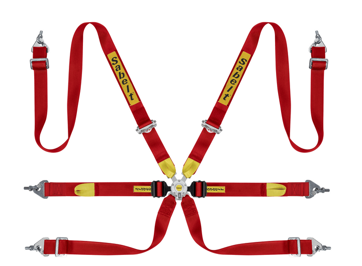 Sabelt Silver Series Enduro Porsche GT2-GT3-GT4 6-Point Racing Harness - Attacking the Clock Racing