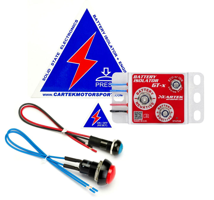 CARTEK Battery Isolator GT (Kit including Red External Switch)