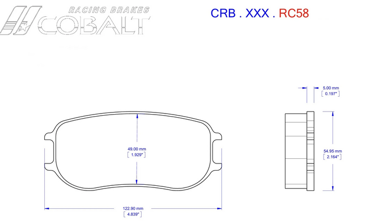 Cobalt RC58 Brake Pads