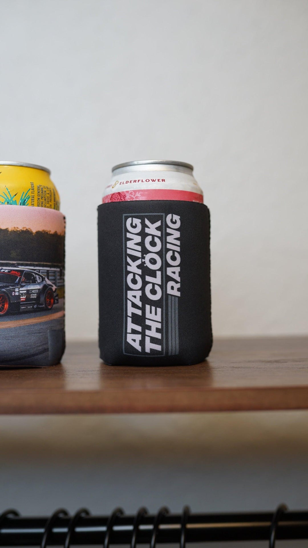 Bottoms Up! Koozie - Attacking the Clock Racing