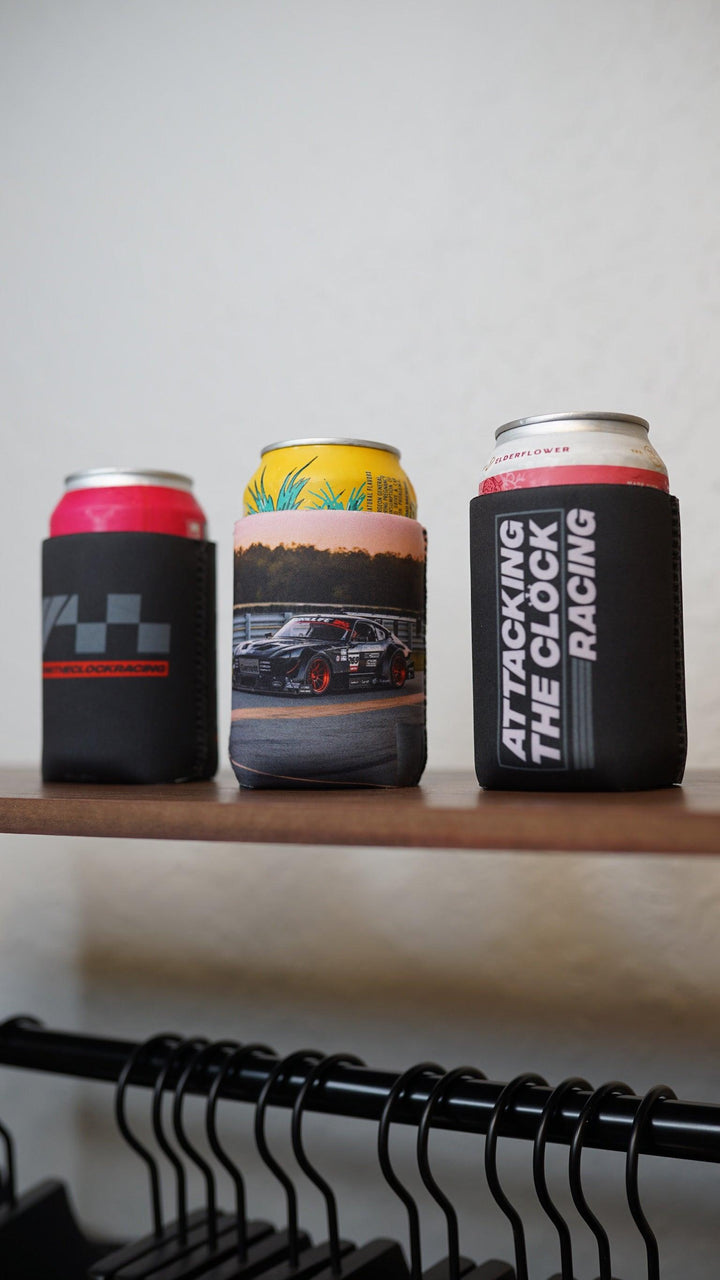 Bottoms Up! Koozie - Attacking the Clock Racing