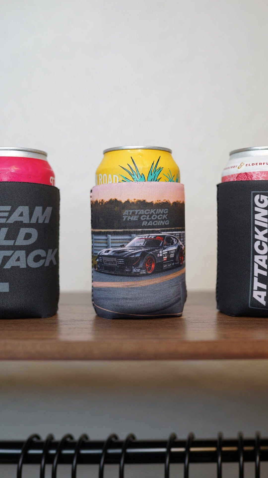 Bottoms Up! Koozie - Attacking the Clock Racing