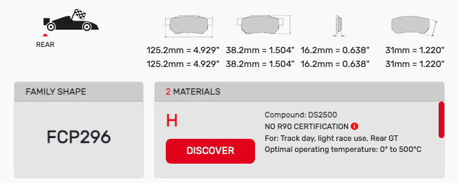 Ferodo FCP0296 Brake Pads