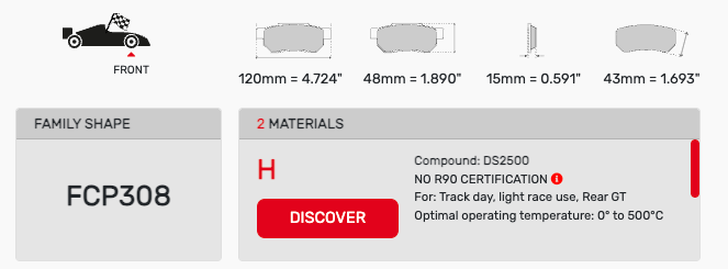Ferodo FCP0308 Brake Pads