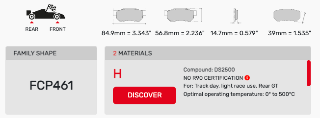 Ferodo FCP0461 Brake Pads