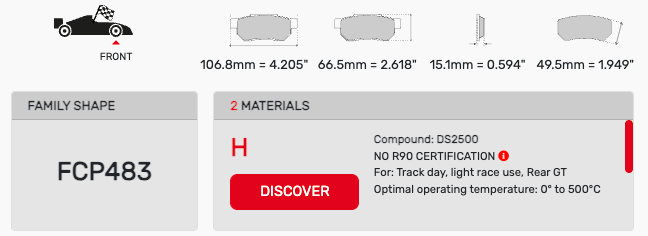 Ferodo FCP0483 Brake Pads