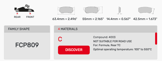 Ferodo FCP0809 Brake Pads