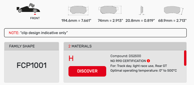 Ferodo FCP1001 Brake Pads