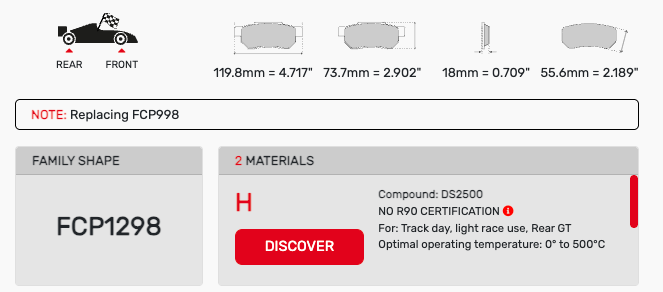 Ferodo FCP1298 Brake Pads