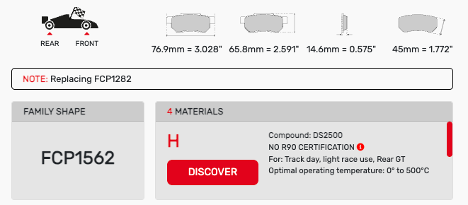 Ferodo FCP1562 Brake Pads