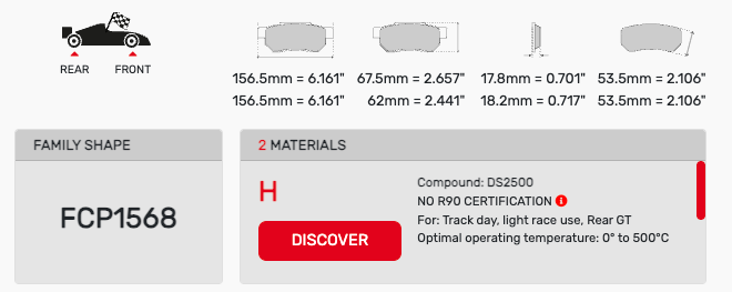 Ferodo FCP1568 Brake Pads