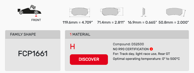 Ferodo FCP1661 Brake Pads