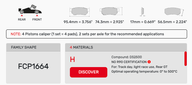 Ferodo FCP1664 Brake Pads