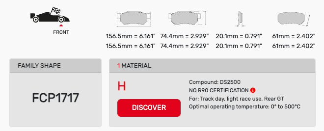 Ferodo FCP1717 Brake Pads