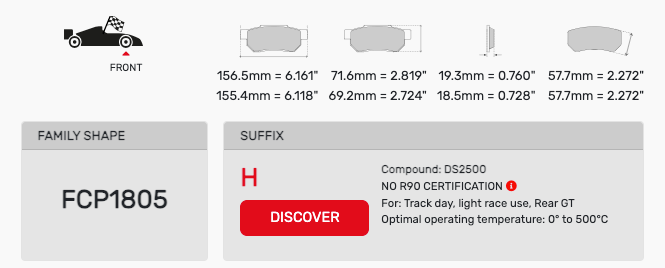 Ferodo FCP1805 Brake Pads