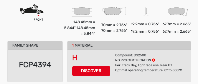 Ferodo FCP4394 Brake Pads