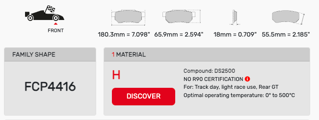 Ferodo FCP4416 Brake Pads
