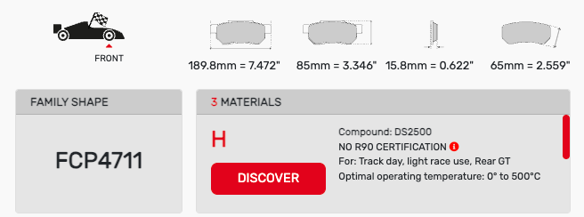 Ferodo FCP4711 Brake Pads