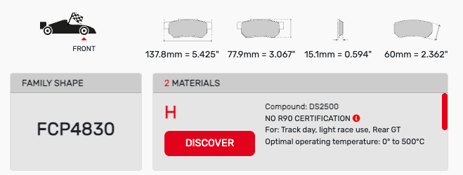Ferodo FCP4830 Brake Pads