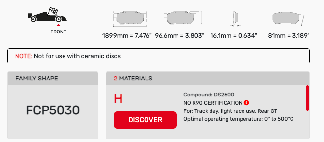Ferodo FCP5030 Brake Pads