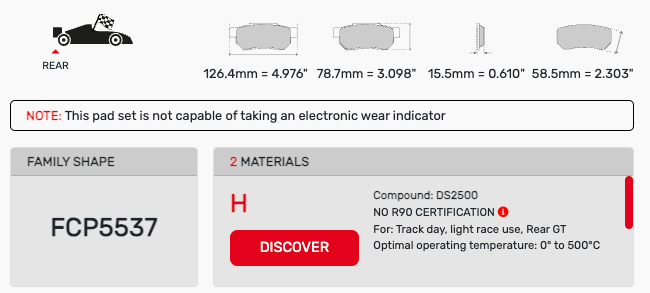 Ferodo FCP5537 Brake Pads