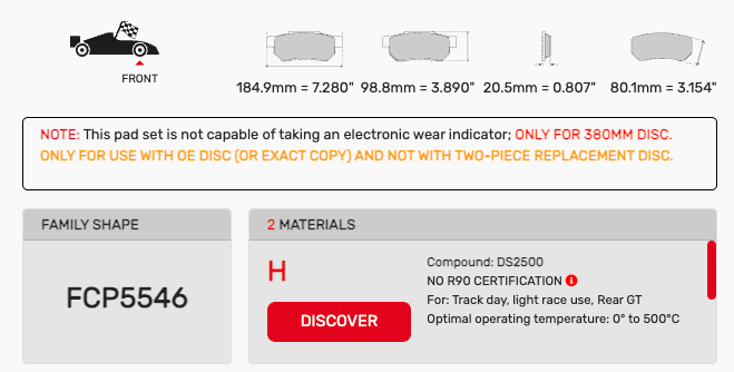 Ferodo FCP5546 Brake Pads